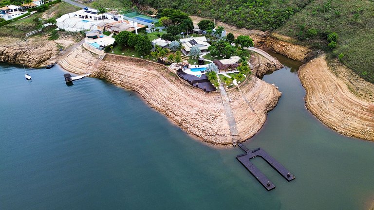 Casa Marina Super Luxo com piscina e píer com acesso ao Lago