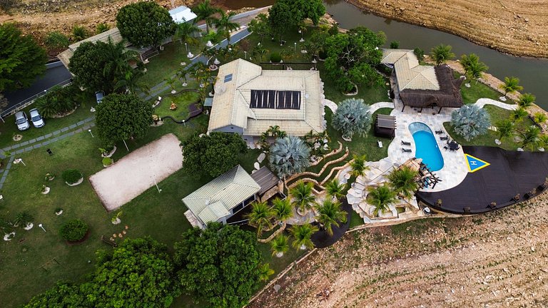 Casa Marina Super Luxo com piscina e píer com acesso ao Lago