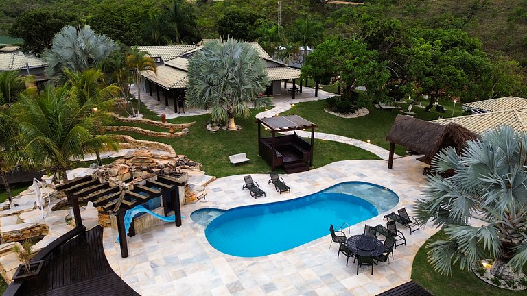 Casa Marina Super Luxo com piscina e píer com acesso ao Lago