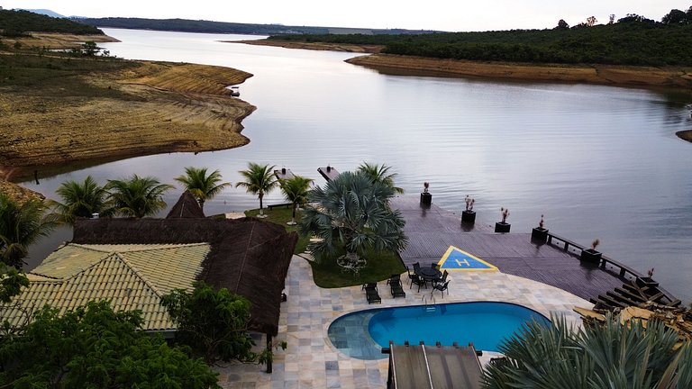 Casa Marina Super Luxo com piscina e píer com acesso ao Lago