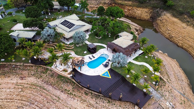 Casa Marina Super Luxo com piscina e píer com acesso ao Lago
