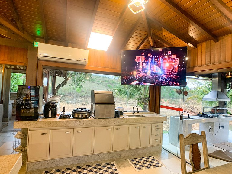Casa Marina Super Luxo com piscina e píer com acesso ao Lago