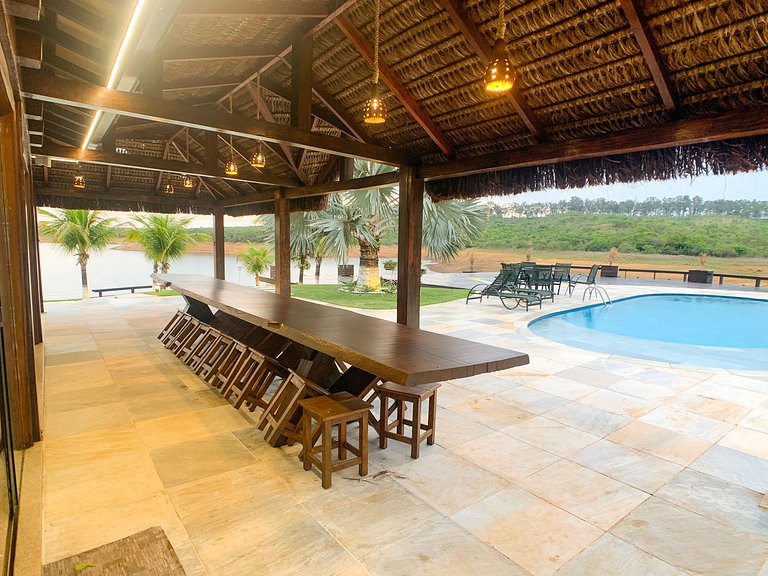 Casa Marina Super Luxo com piscina e píer com acesso ao Lago
