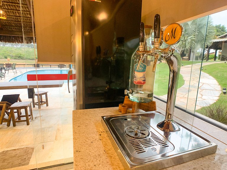 Casa Marina Super Luxo com piscina e píer com acesso ao Lago