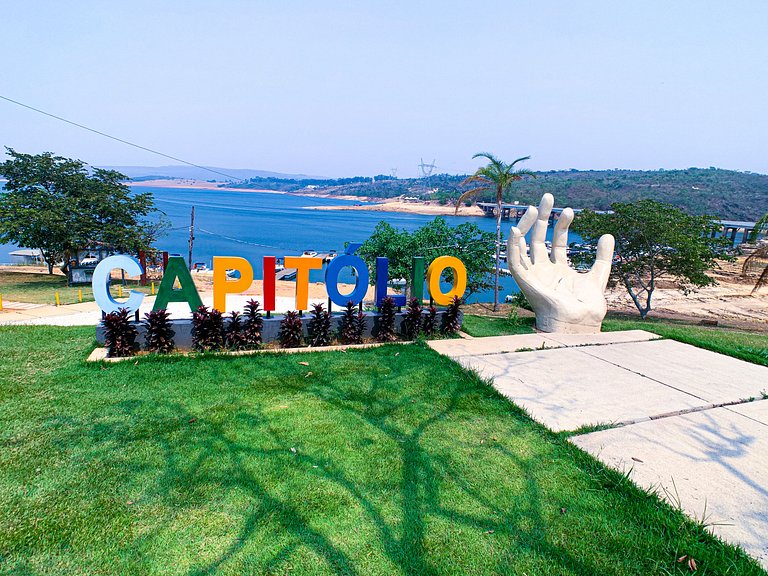 Pousada Mandala Turvo Capitólio com sacada e vista p/ o Lago